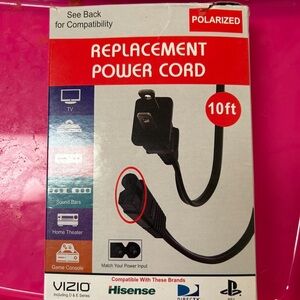 New Replacement Power Cord